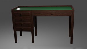 3D 1930s Writing Desk