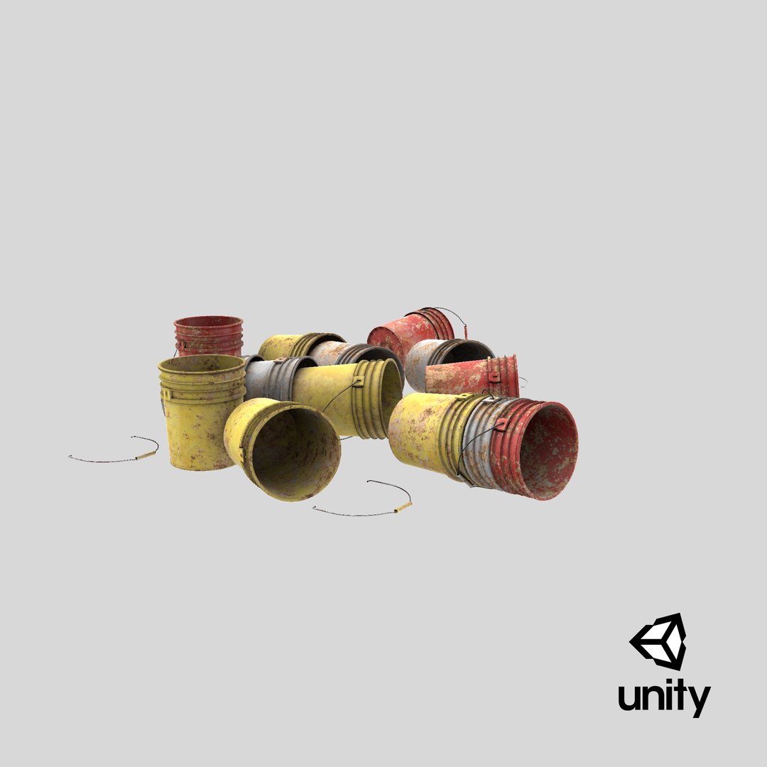 Gallon 5 Bucket Pile Small Medium And Large 3D Model - TurboSquid 2013616
