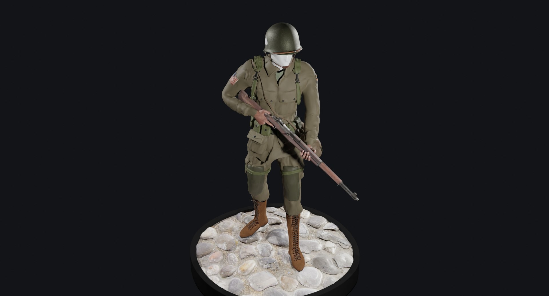 World War 2 - US Paratrooper - Rigged 3D Model - TurboSquid 2104943