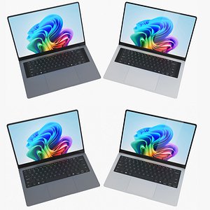3D model Samsung Galaxy Book6 Pro 14 and 16 inch Collection Rigged