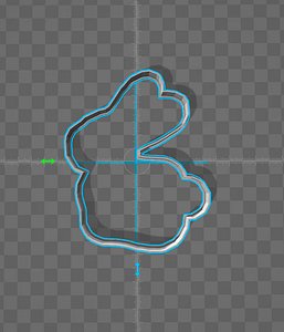 3d cookie cutter rabbit model
