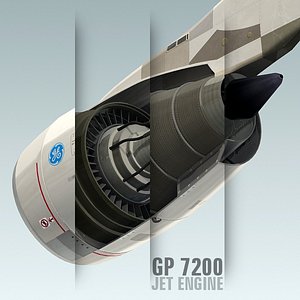 3d model gp 7200 jet engine