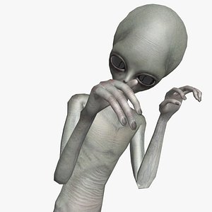 Super-Realistic Gray Alien 3D Animation - Walk In Circle 3D model