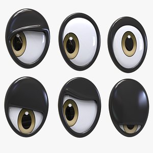 Cartoon Eyes Expressions Collection 3D