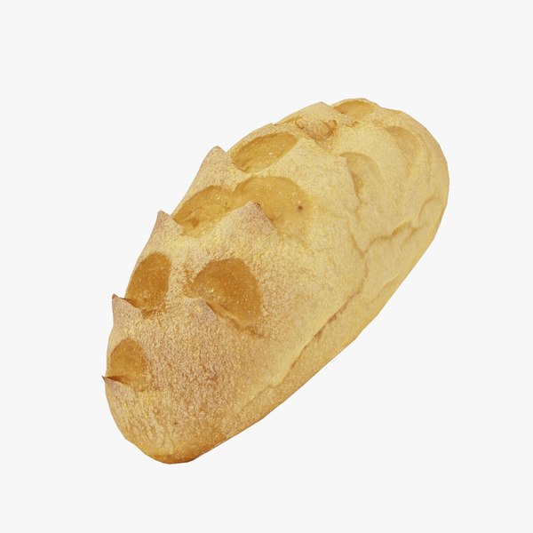 3D Corn Bread Roll - Real-Time 3D Scanned model