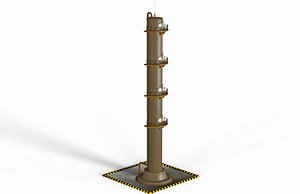 3D industrial pipe model