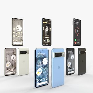 Google Pixel 8 pro all colors 3D model