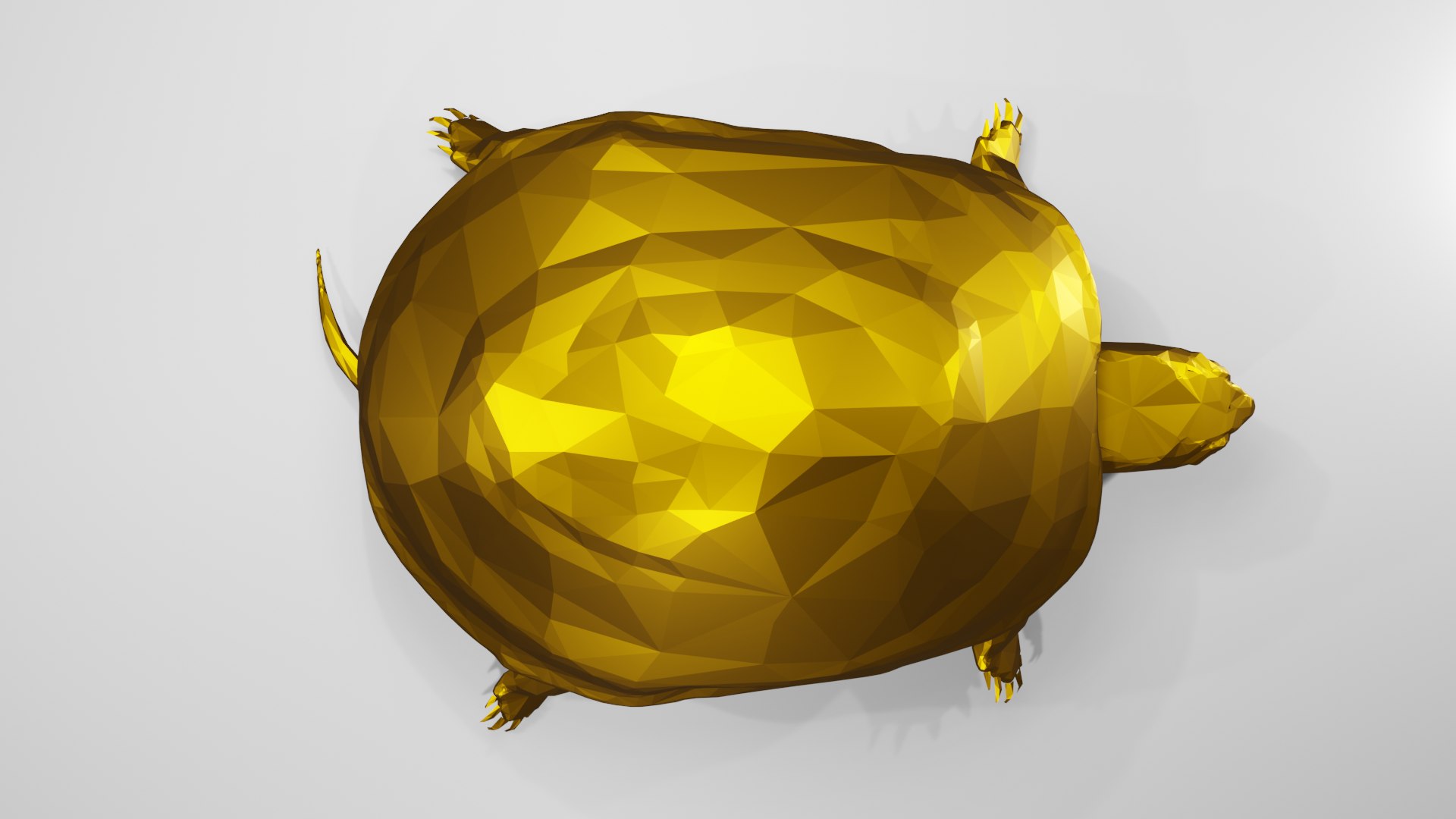 Golden Turtle Low Poly 3D model - TurboSquid 2092469