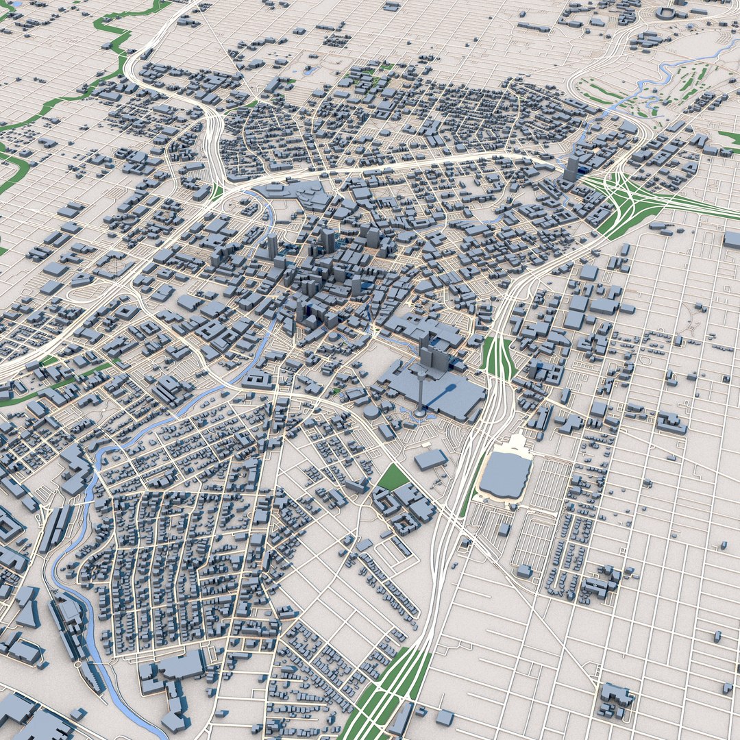 3D Model San Antonio City Texas - Sanantoniocitytexasunitedstates0000 