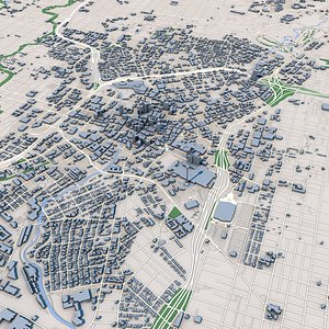 3D model San Antonio City Texas United States Map 3D Model