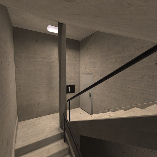 3d model staircase interior
