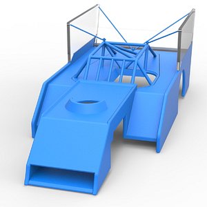 Shell of Outlaw Figure 8 Modified stock car Scale 1 to 25 3D model
