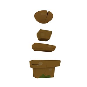 3D model desert rocks