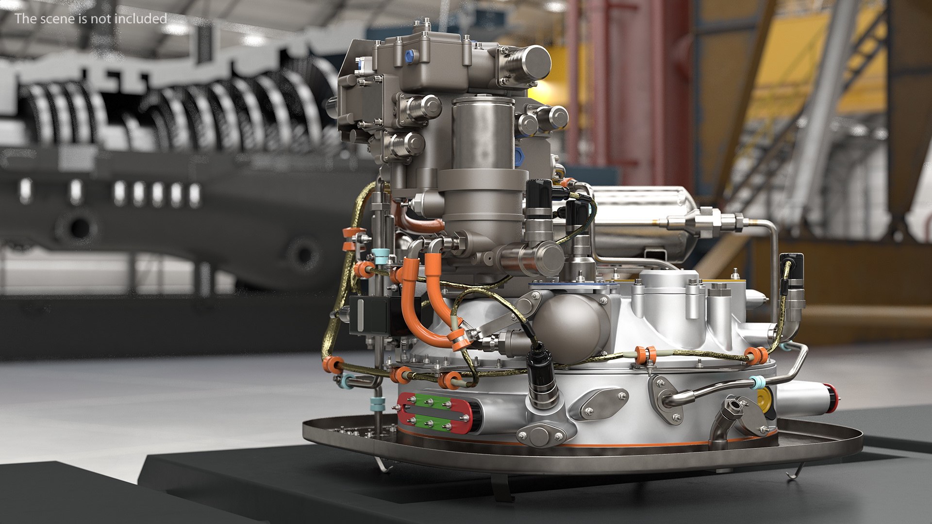 Turboshaft Engine Fuel System 3D model preview