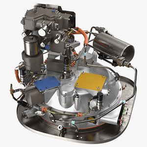 3D model turboshaft engine fuel shaft