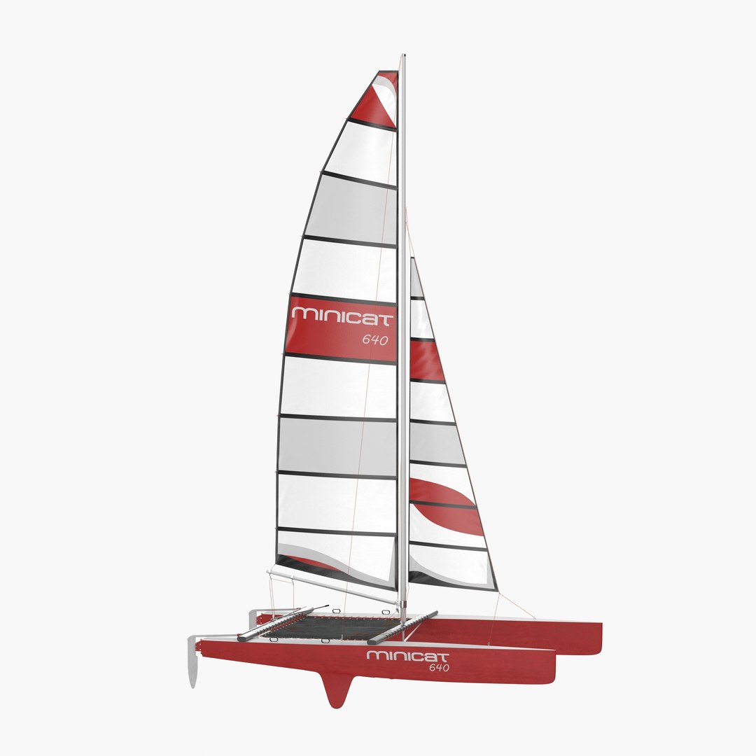 International A Class Catamaran 3D model preview