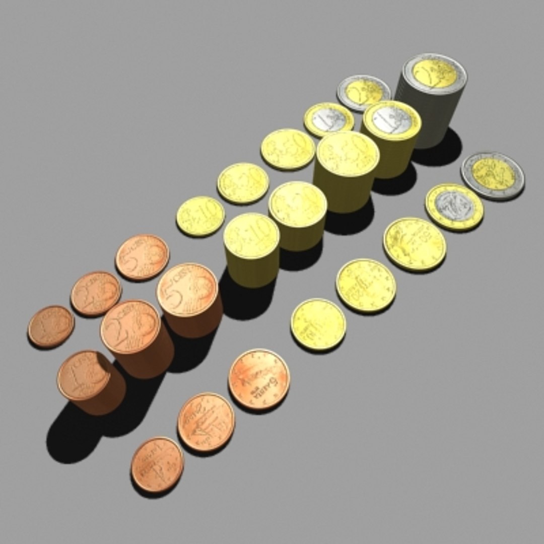 3ds Max Euro Coins