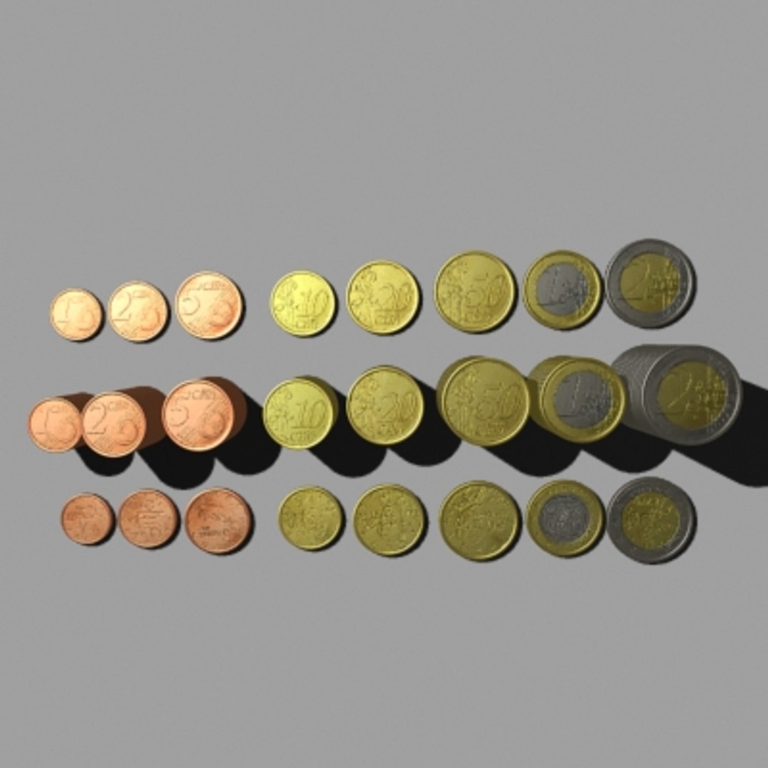 3ds Max Euro Coins