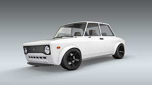 3D modified 1973 fiat 128 model