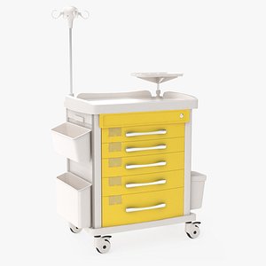 MS3C-550 Lite Mobile Crash Medication Cart 3D