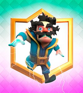3D Clash Royale Electro Wizard Card