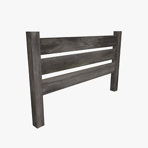 wood fence 3d model