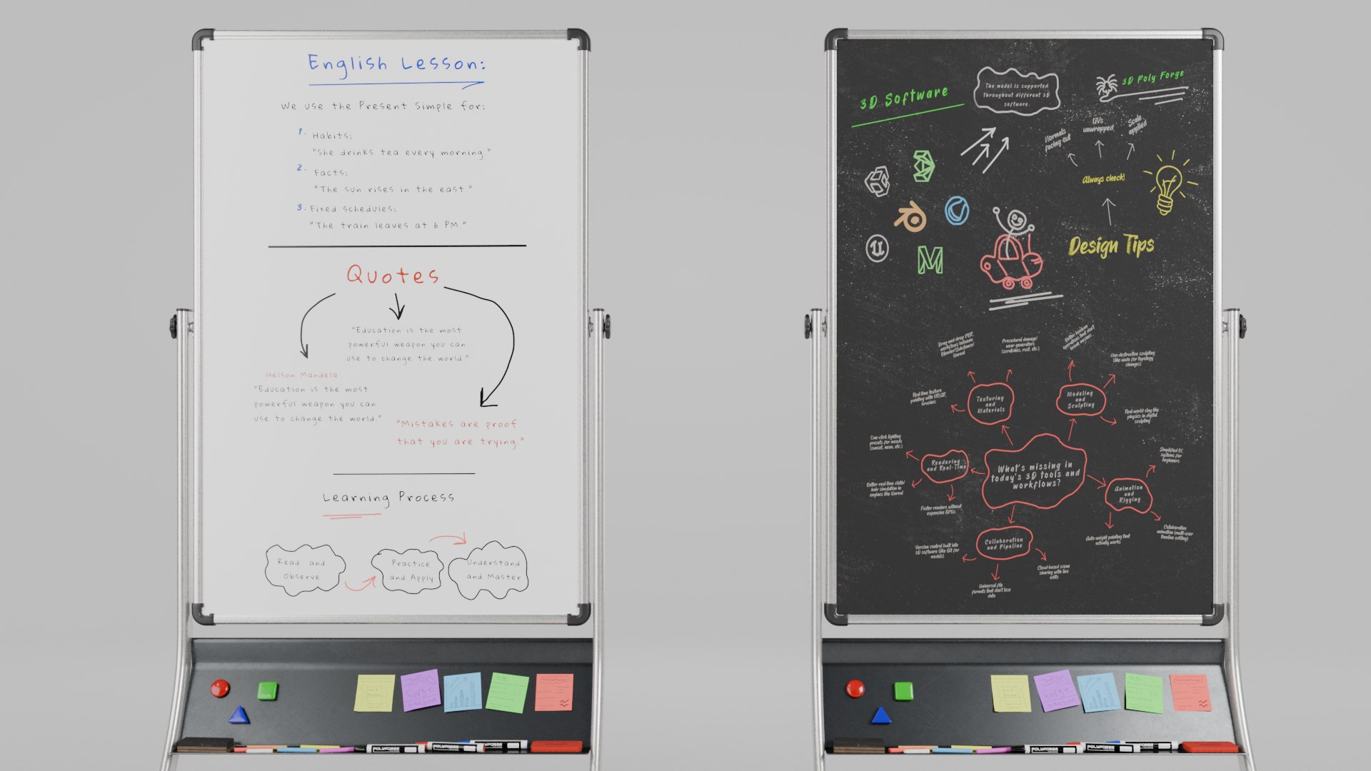 Dual-Sided Metal Writing Board - Customizable Tall Whiteboard and Chalkboard 3D model https://p.turbosquid.com/ts-thumb/PF/Oj2CkH/1I/r_8/png/1746393871/1920x1080/fit_q87/bf03486da9c69295f29221b19c3812a92ddb9f1f/r_8.jpg