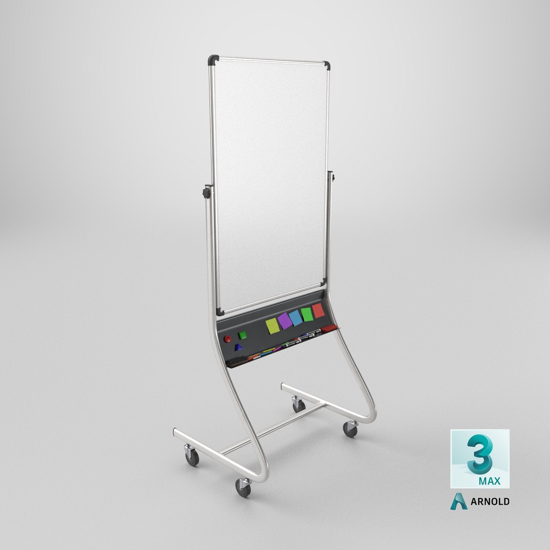 Dual-Sided Metal Writing Board - Customizable Tall Whiteboard and Chalkboard 3D model https://p.turbosquid.com/ts-thumb/PF/Oj2CkH/X4/stemcell_max_arnold_render/png/1747758712/1920x1080/fit_q87/7ab49040aa6a31b1c02785bb8c77356955f468ea/stemcell_max_arnold_render.jpg