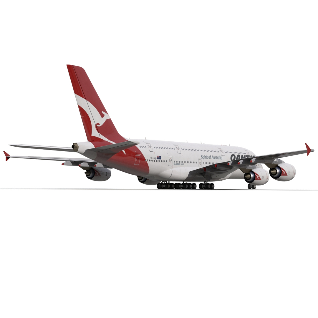 3d model airbus a380-900 qantas