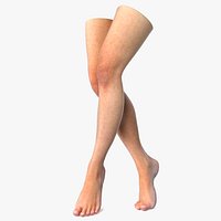 Woman Feet are Raised on Her Toes