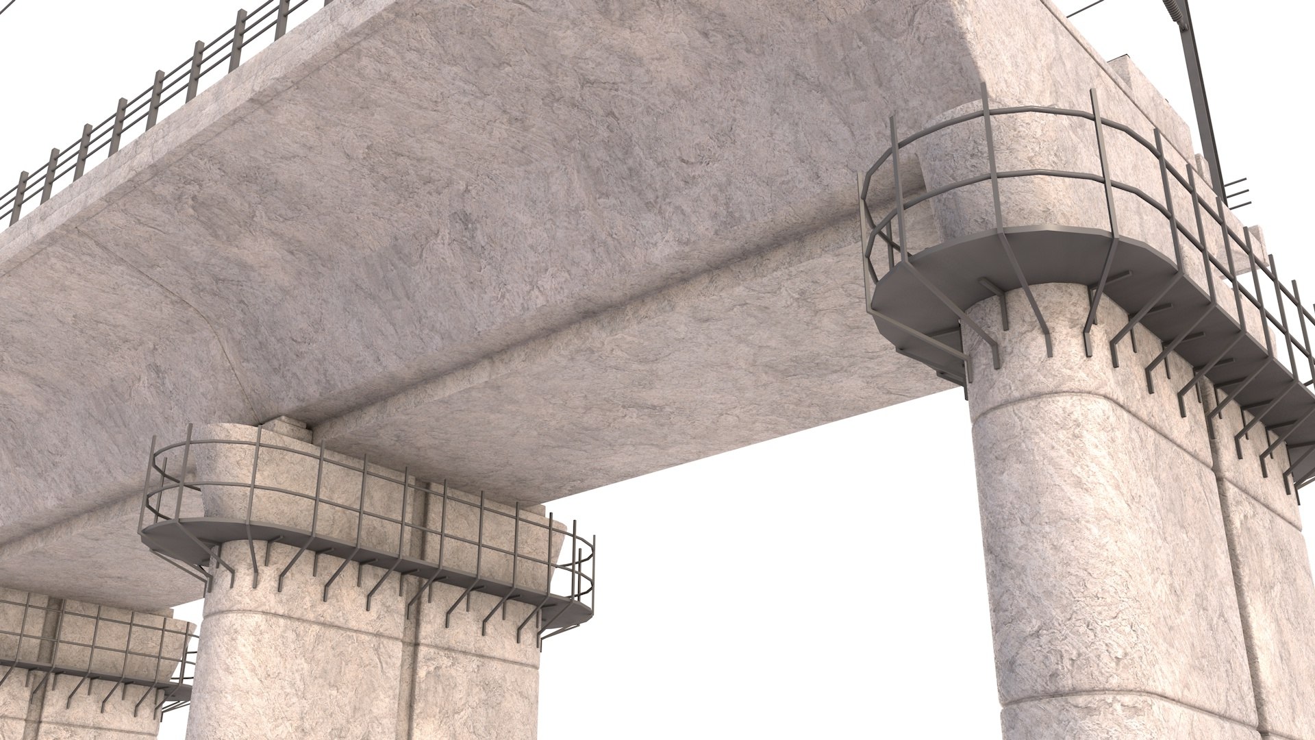 High Speed Rail Bridge Section 3D Model - TurboSquid 1811636
