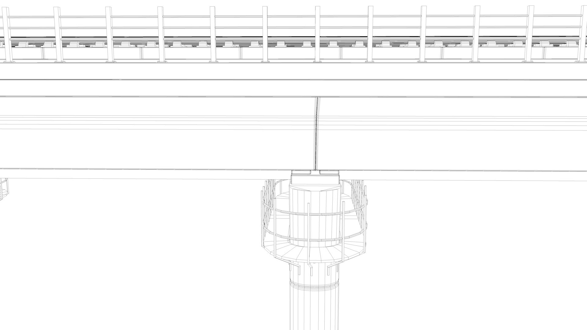 High Speed Rail Bridge Section 3D Model - TurboSquid 1811636