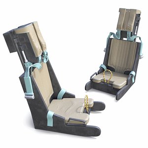 Military Aircraft Ejection Seat 3D model