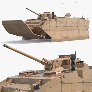 3D EFV Amphibious Personnel Carrier Floating Wet model
