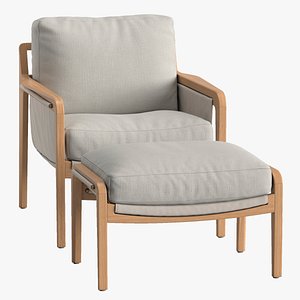 3D Alice Lounge and Ottoman