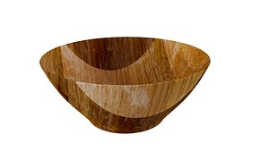 Bowl in Wooden Pattron 3D model