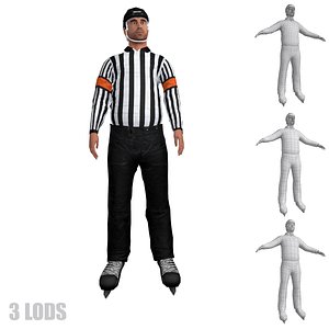 Hockey Referee LOD's Rigged
