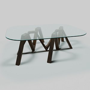 3D model Wood dining table