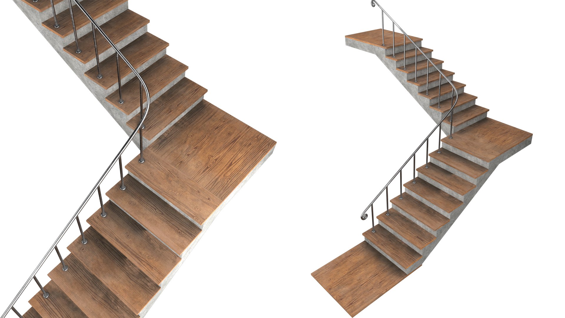 3 staircase models model - TurboSquid 1956820