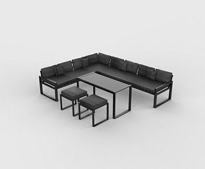 Corner Sofa Set 3D model