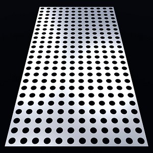 Perforated panel with 28 percent opening 25O68 3D model
