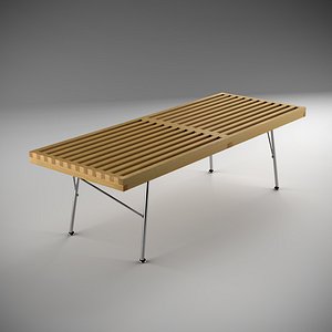 3d model nelson platform bench -
