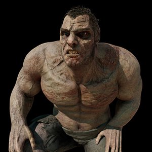 Muscular Zombie Giant Character 3D model