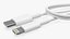 3D usb type-c lightning cable model
