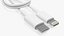 3D usb type-c lightning cable model