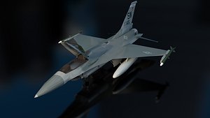 f-16c fighting falcon aircraft 3D model
