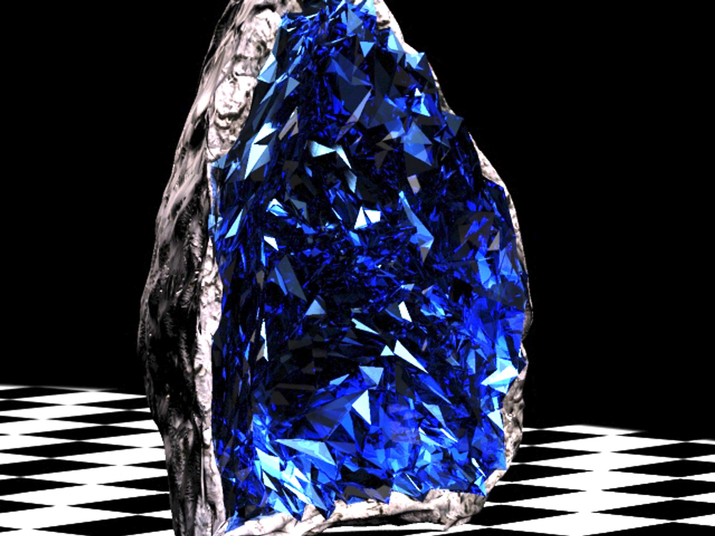 3d Geode Crystal Large Model