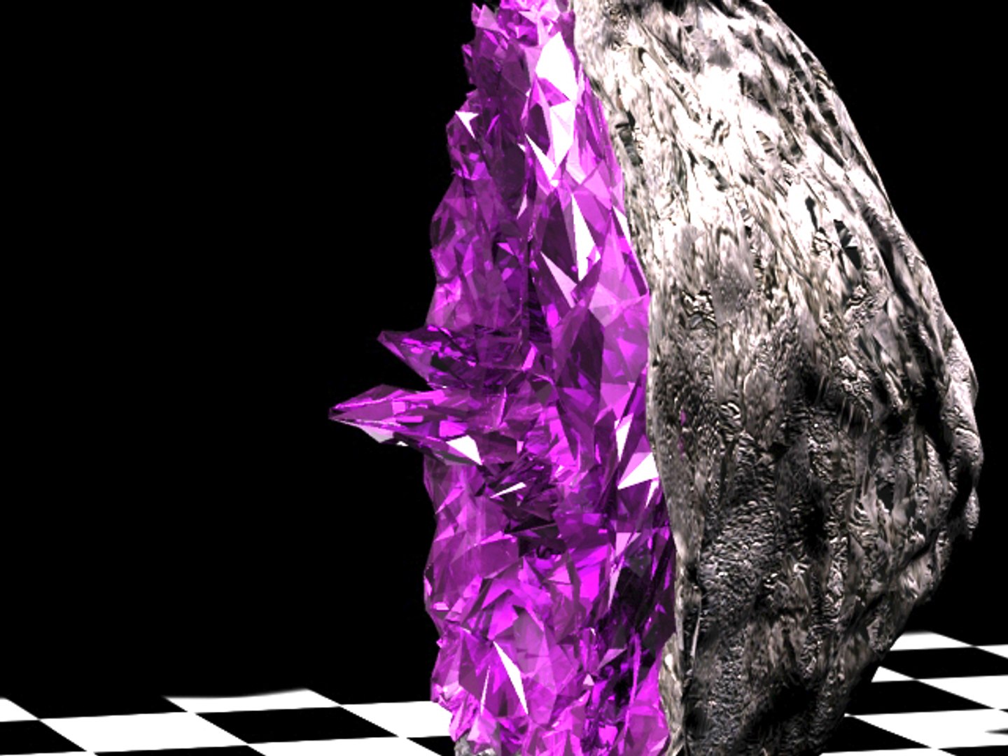 3d Geode Crystal Large Model