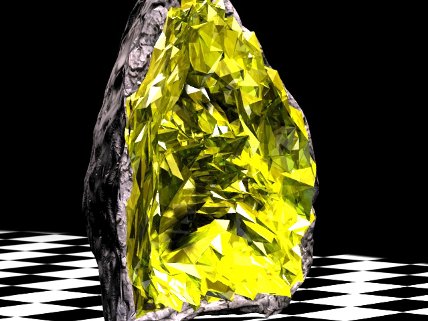 3d Geode Crystal Large Model