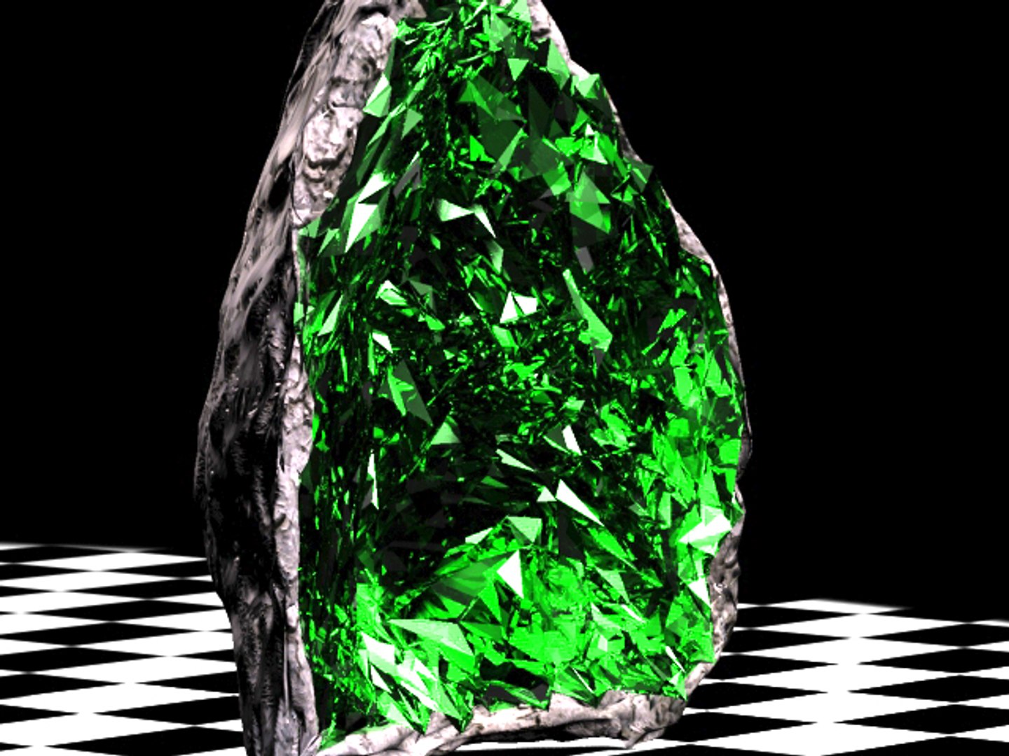 3d Geode Crystal Large Model